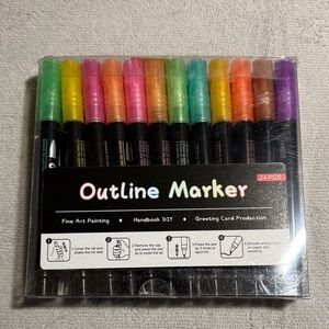 Colorful Outline Marker 24 piece Set - New!
